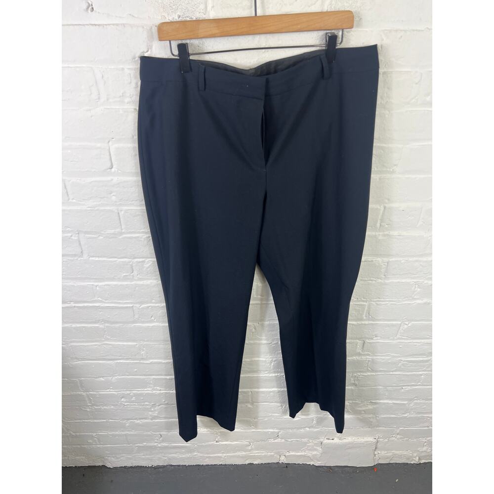 Jones New York Women's Straight Leg Stretch Dress Pant Flat Front Black Size 16